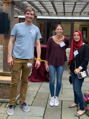 Grad students enjoying meet and greet 